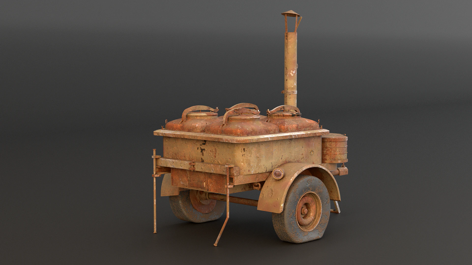 Old Army Filed Kitchen 3D Model .c4d .max .obj .3ds .fbx .stl .blend 