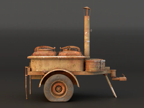 Old Army Filed Kitchen 3D Model