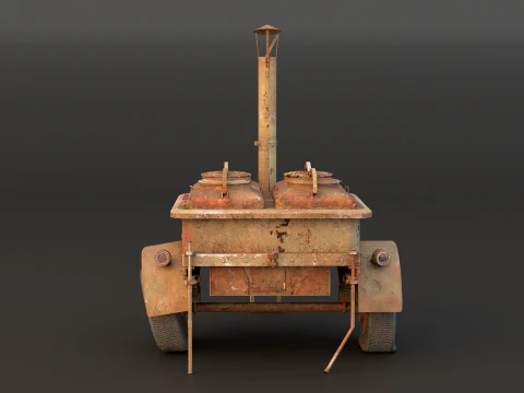 Old Army Filed Kitchen 3D Model