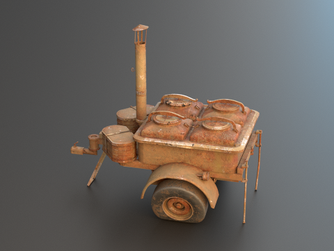 老陆军野战厨房 3D 模型