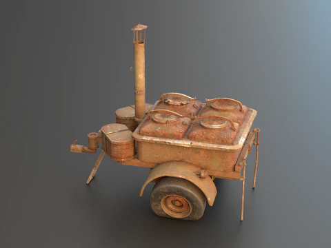 Old Army Filed Kitchen 3D Model