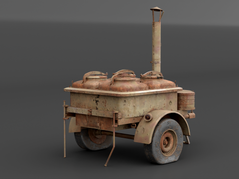 老陆军野战厨房 3D 模型