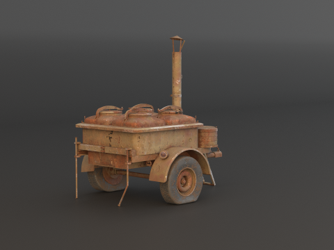 老陆军野战厨房 3D 模型