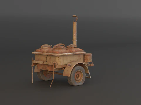 Old Army Filed Kitchen 3D Model