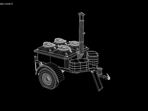 Old Army Filed Kitchen 3D Model