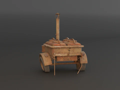 Old Army Filed Kitchen 3D Model
