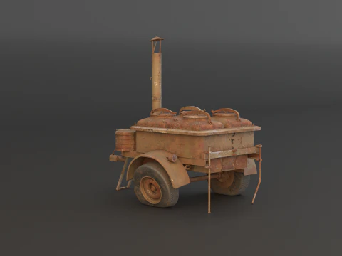 Old Army Filed Kitchen 3D Model