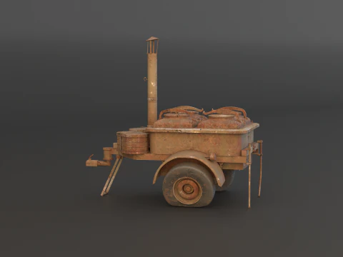 Old Army Filed Kitchen 3D Model