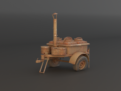 老陆军野战厨房 3D 模型