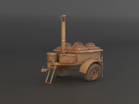 Old Army Filed Kitchen 3D Model