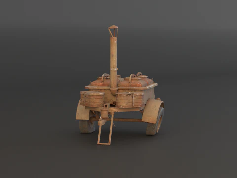 Old Army Filed Kitchen 3D Model