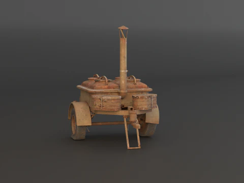 Old Army Filed Kitchen 3D Model