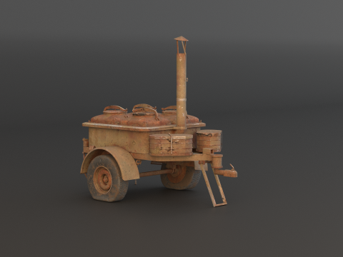 老陆军野战厨房 3D 模型