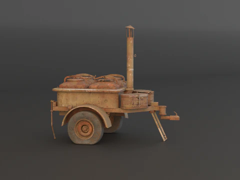 Old Army Filed Kitchen 3D Model