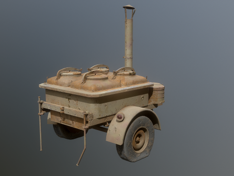 老陆军野战厨房 3D 模型