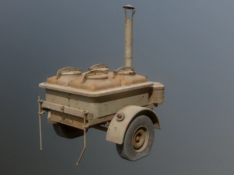 Old Army Filed Kitchen 3D Model