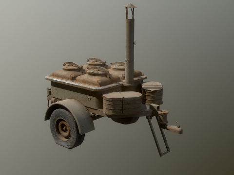 老陆军野战厨房 3D 模型