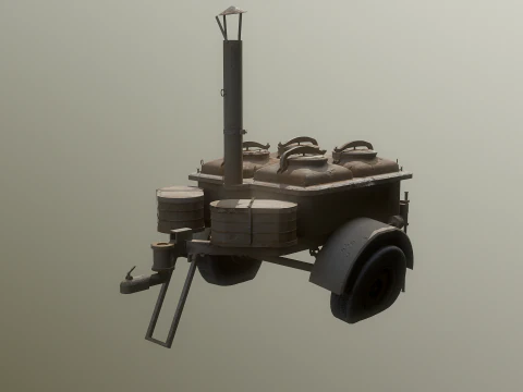 Old Army Filed Kitchen 3D Model
