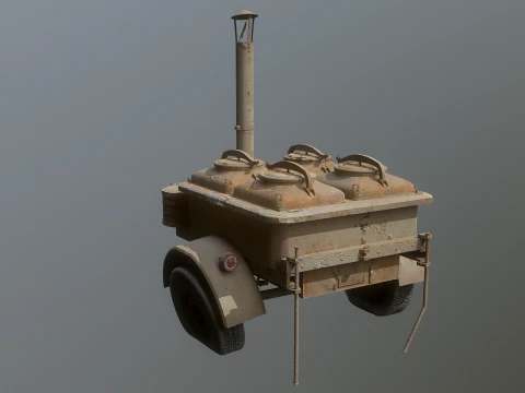 Old Army Filed Kitchen 3D Model