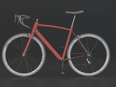 Old Generic Road Bicycle 3D Model