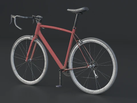 Old Generic Road Bicycle 3D Model