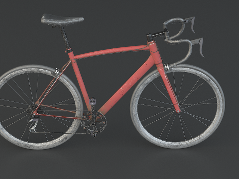 Vieux v&eacute;lo de route g&eacute;n&eacute;rique Modèle 3D