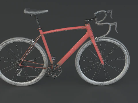 Old Generic Road Bicycle 3D Model