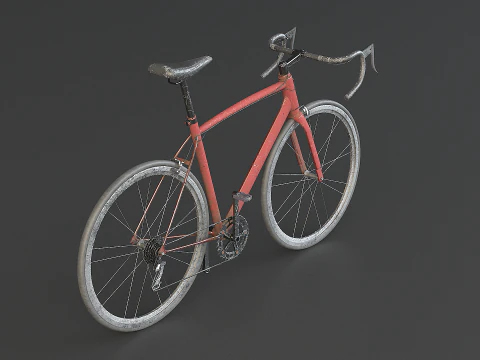 Old Generic Road Bicycle 3D Model