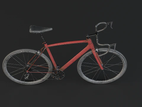 Old Generic Road Bicycle 3D Model