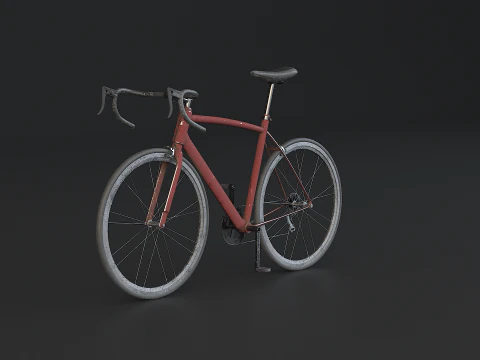Old Generic Road Bicycle 3D Model