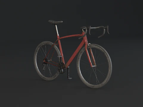 Old Generic Road Bicycle 3D Model