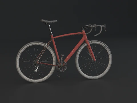 Old Generic Road Bicycle 3D Model