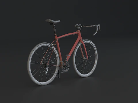 Old Generic Road Bicycle 3D Model