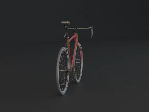 Old Generic Road Bicycle 3D Model