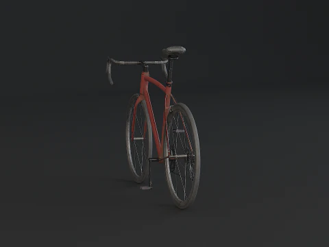 Old Generic Road Bicycle 3D Model
