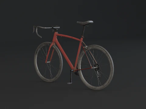 Old Generic Road Bicycle 3D Model