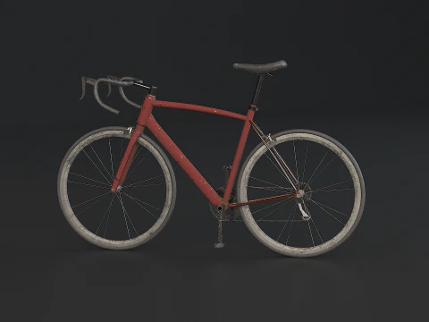 Old Generic Road Bicycle 3D Model