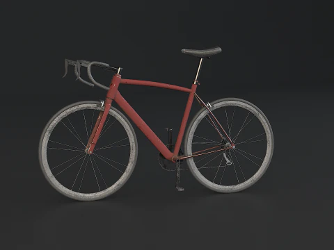 Old Generic Road Bicycle 3D Model
