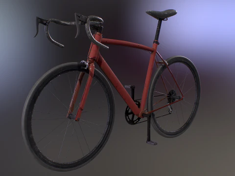 Old Generic Road Bicycle 3D Model