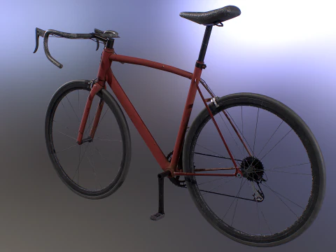 Old Generic Road Bicycle 3D Model