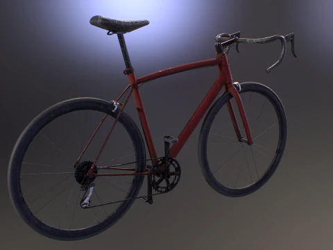 Old Generic Road Bicycle 3D Model