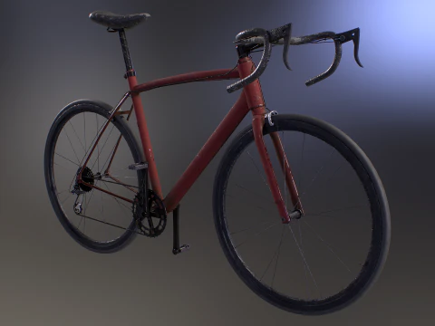 Old Generic Road Bicycle 3D Model