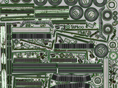 Paslanmış Kargo R&ouml;morku PBR 3D Model