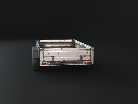Paslanmış Kargo R&ouml;morku PBR 3D Model