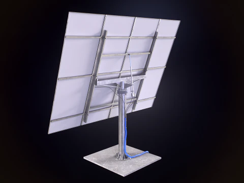Pannello del sistema di tracciamento solare Modello 3D