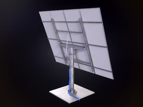 Pannello del sistema di tracciamento solare Modello 3D