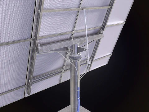 Pannello del sistema di tracciamento solare Modello 3D