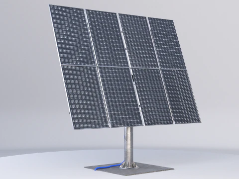 Pannello del sistema di tracciamento solare Modello 3D