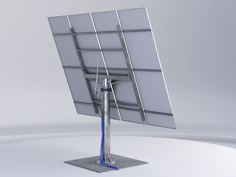 Pannello del sistema di tracciamento solare Modello 3D