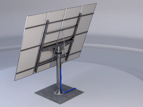 Pannello del sistema di tracciamento solare Modello 3D